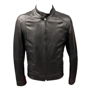 Raphael – Giubbino in pelle nera uomo – 48