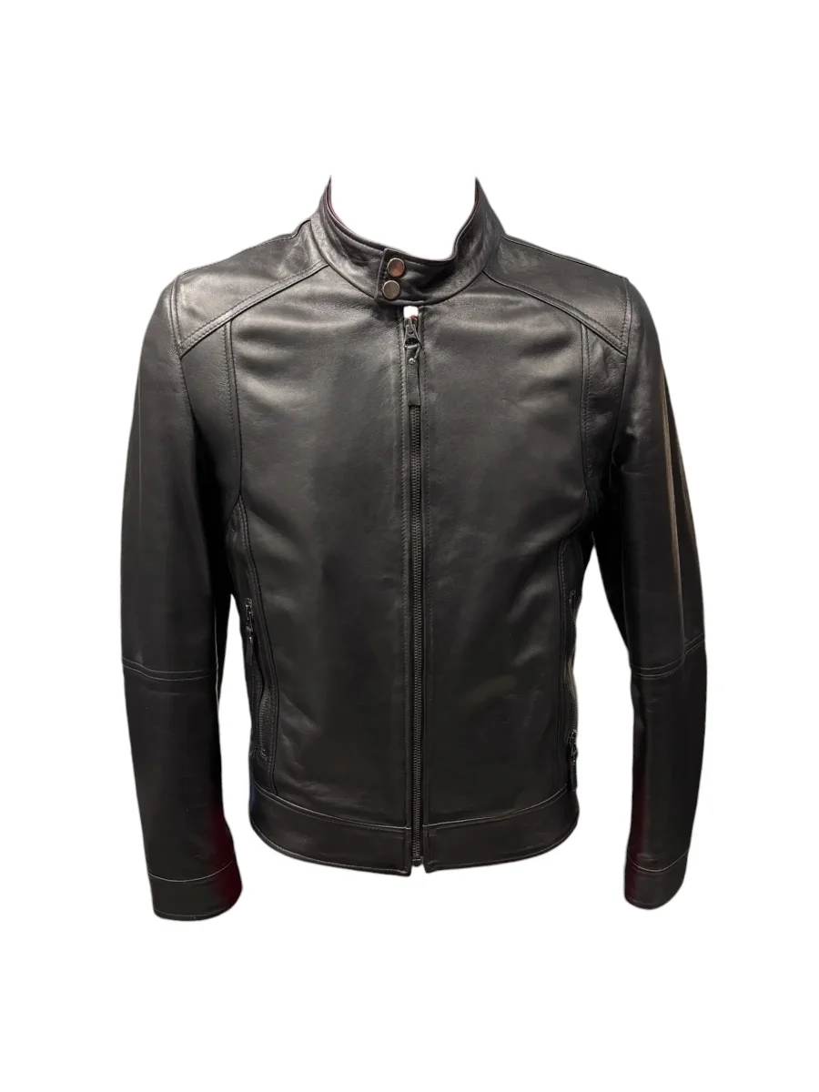 Raphael – Giubbino in pelle nera uomo – 48 - immagine 2