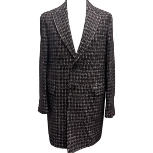 Berry & Brian – Cappotto uomo a quadri testa di moro