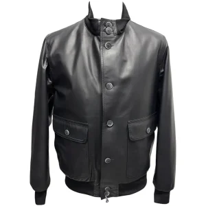 Raphael – Bomber in pelle nera uomo