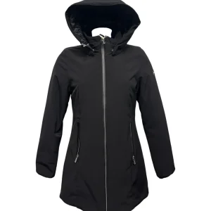 Yes Zee – Giubbotto nero lungo donna in softshell – L