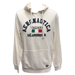 Società Aeronautica Italiana – Felpa panna con cappuccio uomo