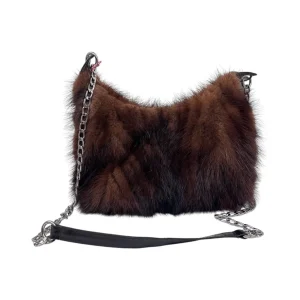 Raphael – Borsa a tracolla in pelle e visone