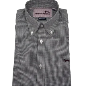 Harmont & Blaine – Camicia regular fit a quadretti bianchi e neri