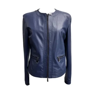 Raphael – Giubbino donna in pelle blu – 48