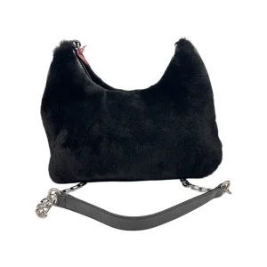 Raphael – Borsa a tracolla in pelle e montone nero