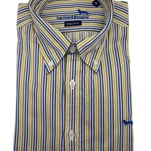 Harmont & Blaine – Camicia regular fit in cotone a righe multicolore
