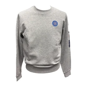 Aquascutum London – Felpa grigia girocollo con stampe uomo