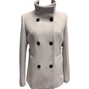 Federica Garoni – Cappotto doppiopetto corto panna modello Topazio – 44