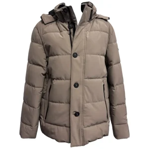 Bugatti – Giubbotto beige uomo con cappuccio – 50