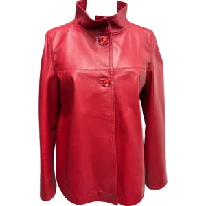 Raphael – Giubbino donna in pelle rossa