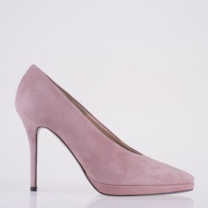 Decolletè con plateau a punta rosa