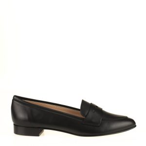 Mocassino nero in pelle