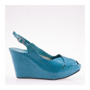 Zeppa Fatima intrecciata turchese