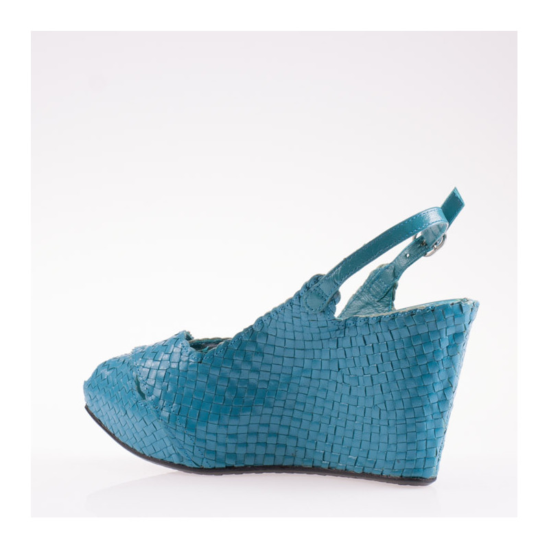 Zeppa Fatima intrecciata turchese - immagine 4