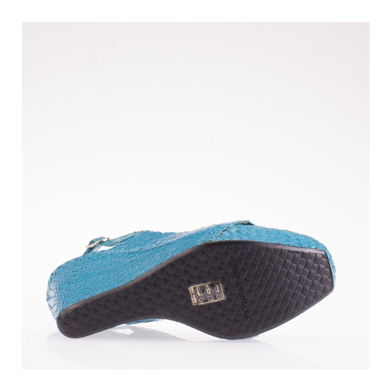 Zeppa Fatima intrecciata turchese - immagine 5