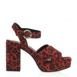 Sandalo Reena in camoscio rosso