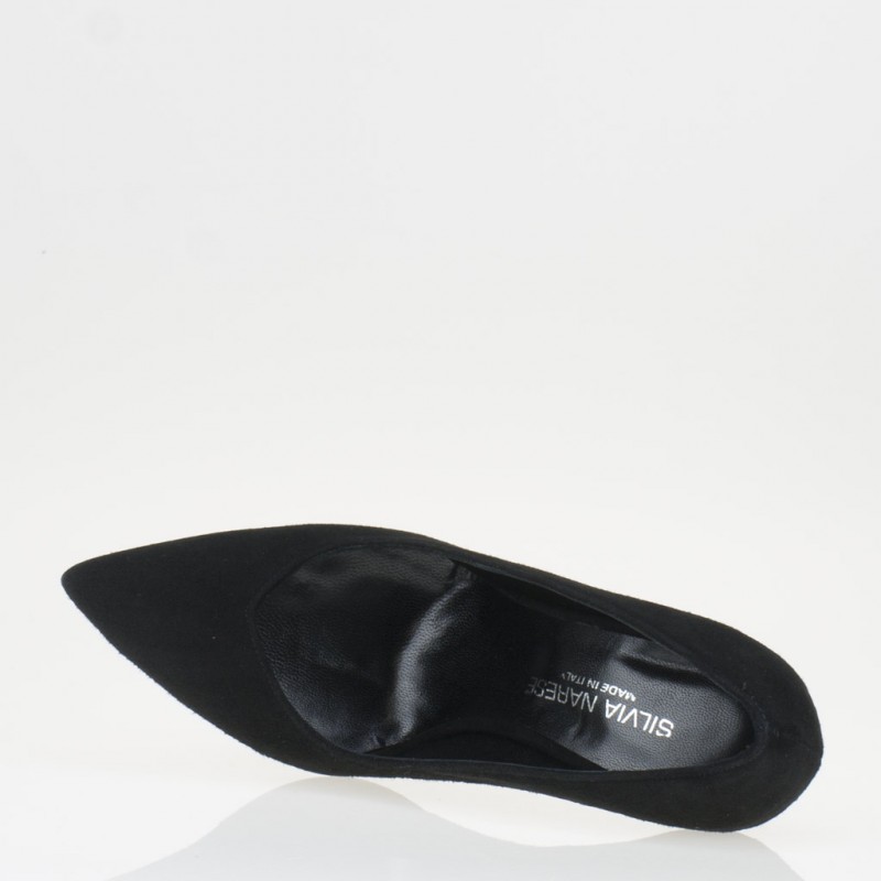 Decolletè in camoscio con tacco alto - immagine 6