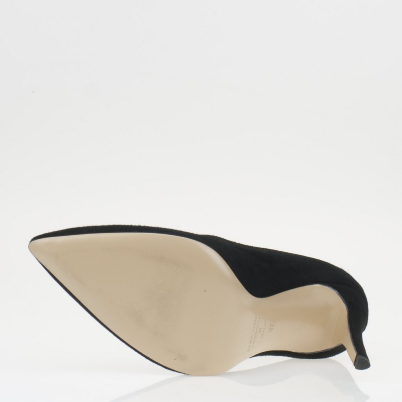 Decolletè in camoscio con tacco alto - immagine 7