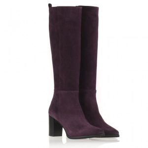 Stivale sotto il ginocchio bordeaux