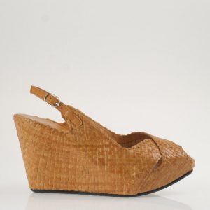 Zeppa Fatima intrecciata arancione