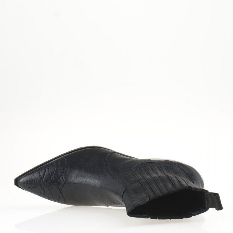 Tronchetto Texano Nero in Pelle - immagine 5