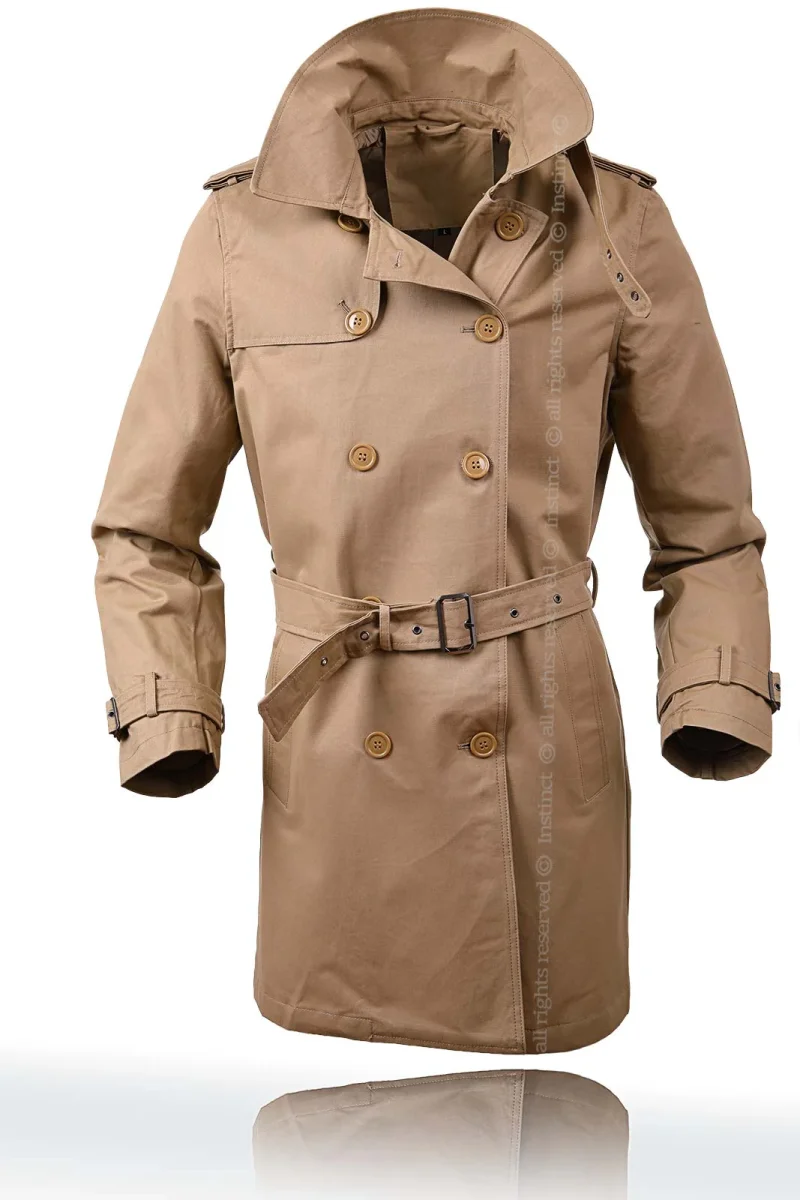 Trench Uomo Impermeabile Capotto Elegante Lungo Soprabito Giacca D'affari Cotone - immagine 3