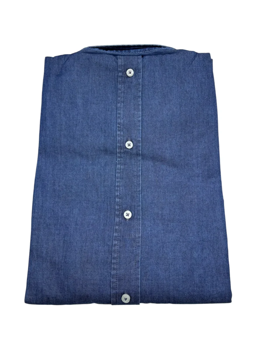 U.S. Polo Assn. – Camicia slim fit in cotone effetto denim leggero blu - immagine 3