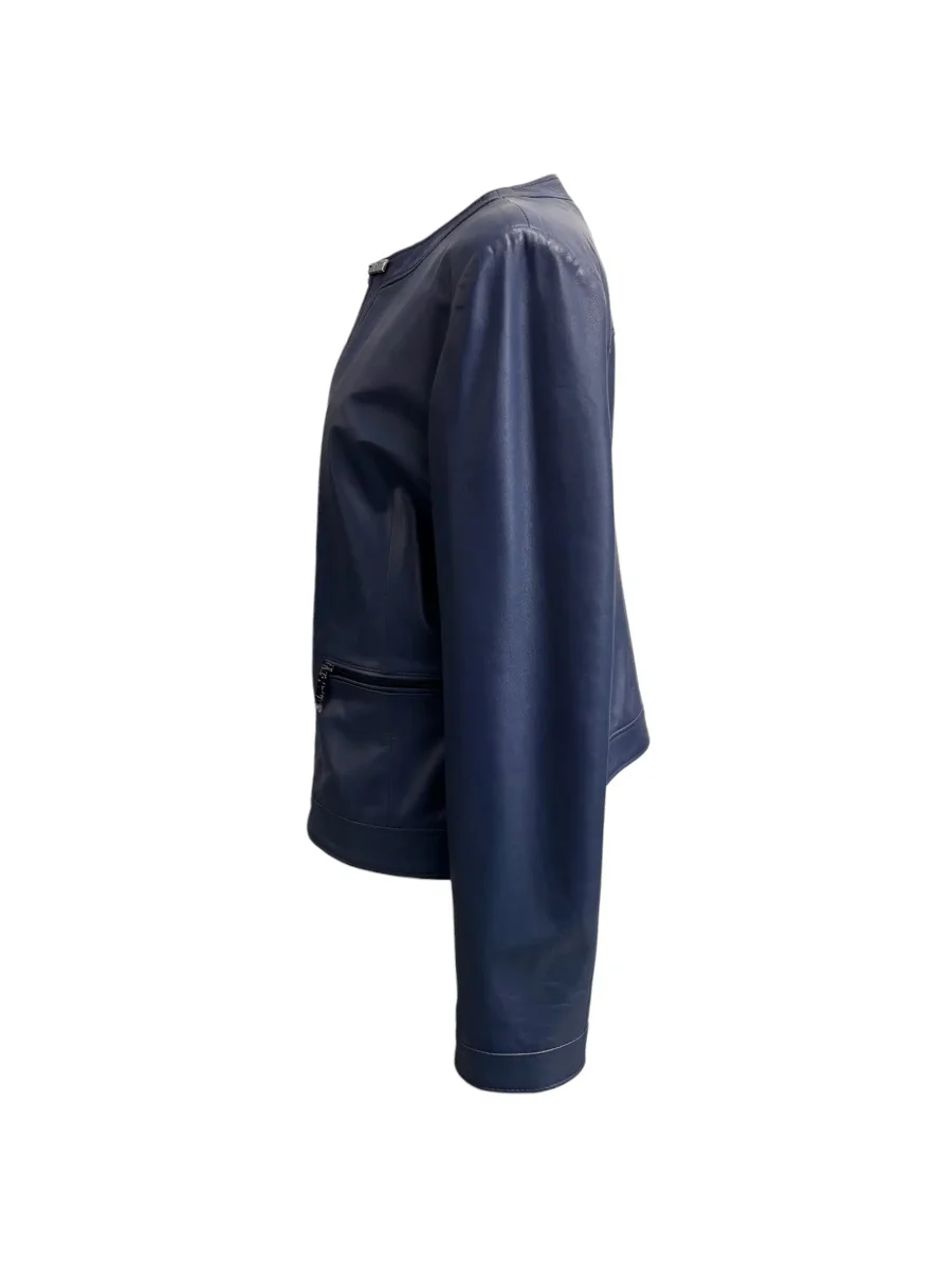 Raphael – Giubbino donna in pelle blu – 48 - immagine 3