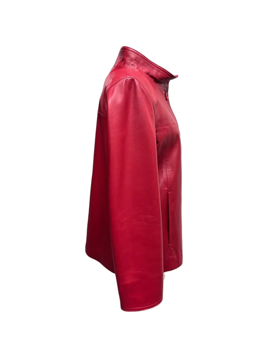 Raphael – Giubbino donna in pelle rossa - immagine 3
