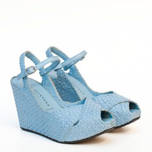 Zeppa Fatima intrecciata azzurra