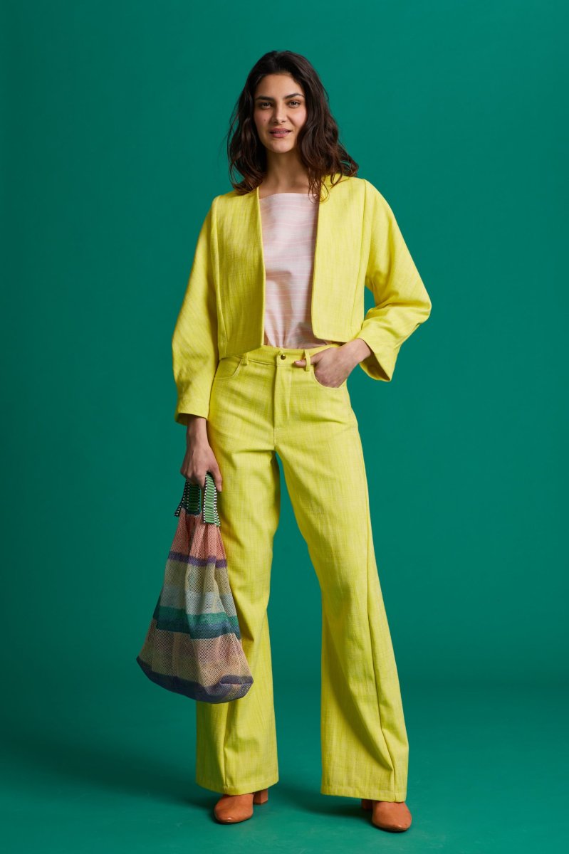 Bolero Cris in denim giallo limone - immagine 3