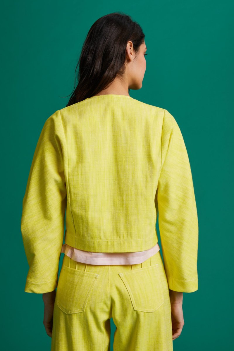 Bolero Cris in denim giallo limone - immagine 6
