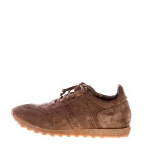 ALBERTO FASCIANI uomo sneaker artigianale Sport 6500 in velour MARRONE