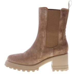 VOILE BLANCHE donna stivaletto elasticizzato Claire in camoscio GRIGIO. Tacco 6 cm