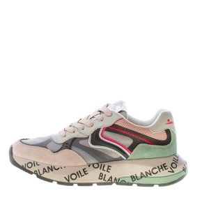 VOILE BLANCHE uomo sneaker Shine in camoscio e tessuto tecnico BEIGE GRIGIO VERDE NERO