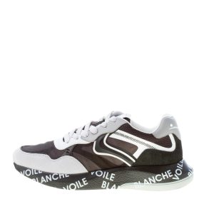 VOILE BLANCHE uomo sneaker Shine in camoscio e tessuto tecnico NERO  GRIGIO e BIANCO
