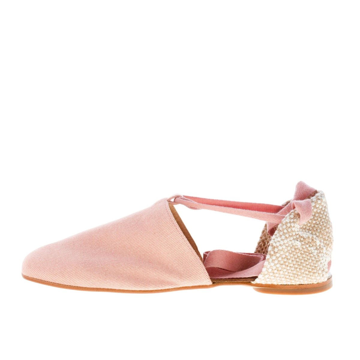 CASTANER donna scarpa espadrillas piatta Gala in tessuto ROSA con laccio - immagine 2