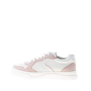 VOILE BLANCHE donna sneaker Hybro 03 in pelle vegetale BIANCO più rosa cipria