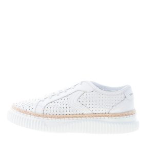 VOILE BLANCHE donna sneaker Vannie in pelle perforata BIANCO con corda