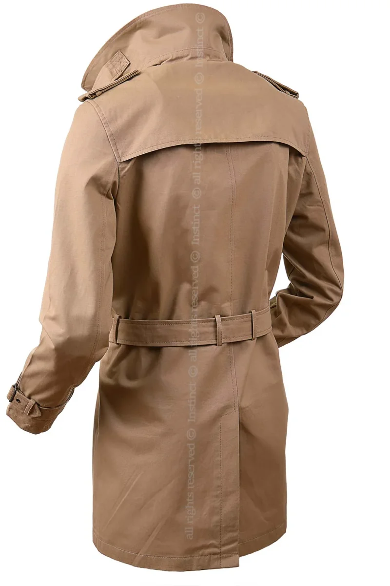 Trench Uomo Impermeabile Capotto Elegante Lungo Soprabito Giacca D'affari Cotone - immagine 6