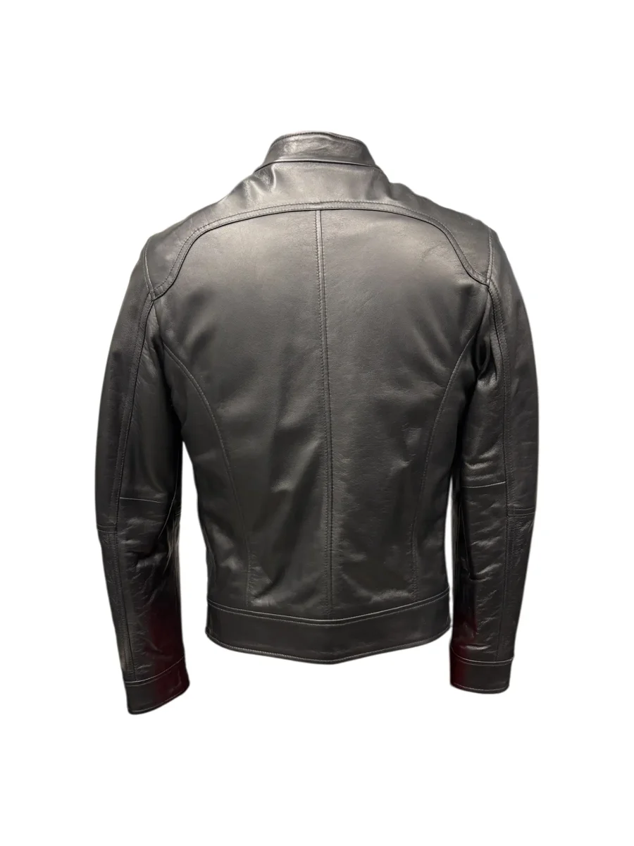 Raphael – Giubbino in pelle nera uomo – 48 - immagine 4