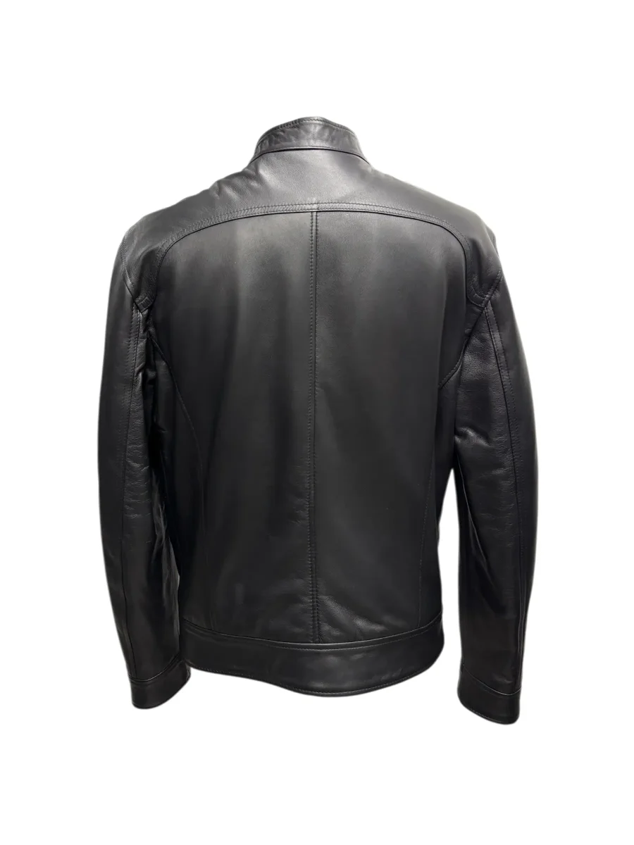Raphael – Giubbino in pelle nera uomo – 54 - immagine 4