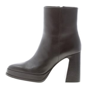 ASH donna stivaletto Alyx in pelle NERO con zip e platform. Tacco 9,5 cm