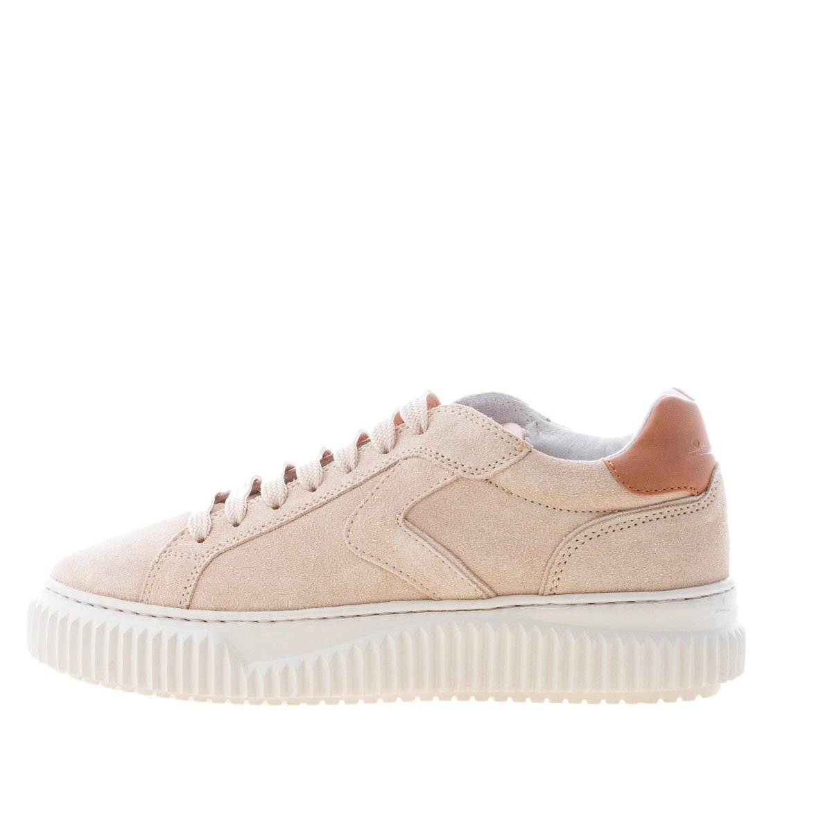 VOILE BLANCHE donna sneaker Lipari in camoscio beige più cuoio - immagine 2