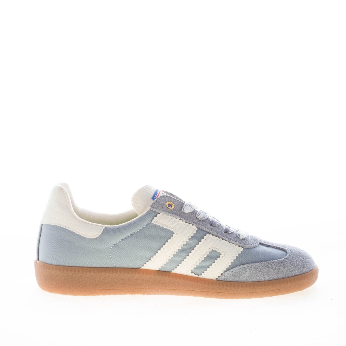 BACK 70 donna sneaker Ghost 16 in tessuto e camoscio CELESTE più bianco - immagine 5