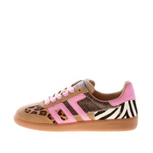 BACK 70 donna sneaker Squid 02 in calf hair e pelle MULTICOLORE ANIMALIER