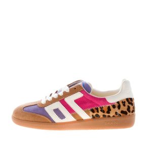 BACK 70 donna sneaker Squid 04 in camoscio MULTICOLORE e calf hair LEOPARDO