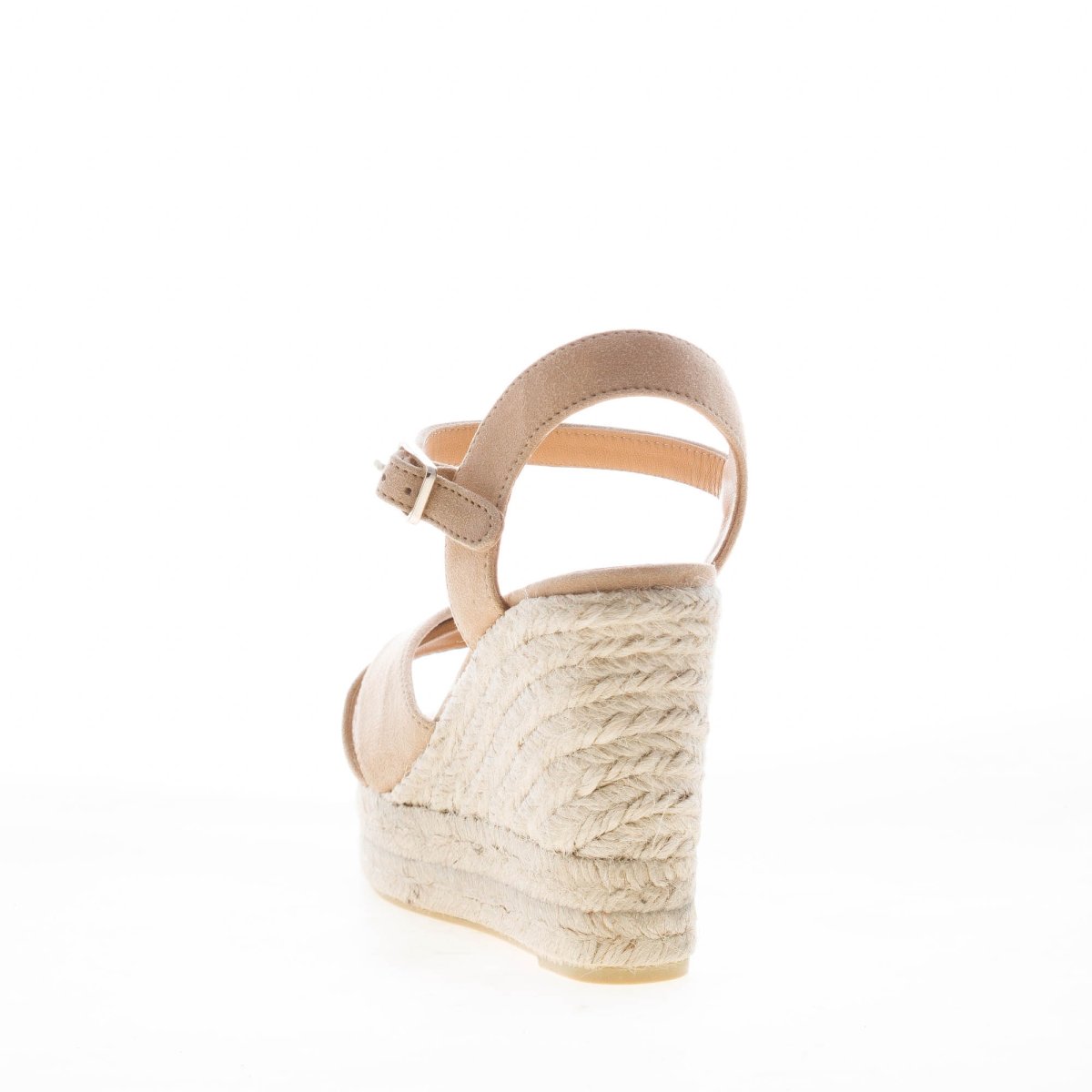 CASTANER donna sandalo zeppa Blaudell in nabuk BEIGE con iuta. Tacco 10 cm - immagine 4