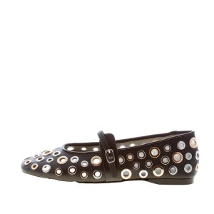 STEVE MADDEN donna ballerina Rejoice in similpelle NERO con anelli